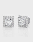 Elegant Escapades Halo Diamond Stud Earrings