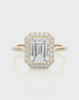 Exquisite Aura Halo Diamond Engagement Ring