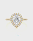 Exquisite Aura Halo Diamond Engagement Ring