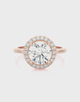 Exquisite Aura Halo Diamond Engagement Ring