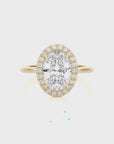 Exquisite Aura Halo Diamond Engagement Ring