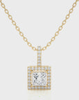 City Night Solitaire Halo Pendant