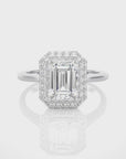Exquisite Aura Halo Diamond Engagement Ring