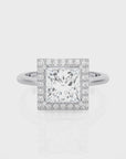 Exquisite Aura Halo Diamond Engagement Ring