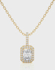 City Night Solitaire Halo Pendant