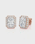Elegant Escapades Halo Diamond Stud Earrings