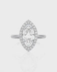 Exquisite Aura Halo Diamond Engagement Ring