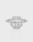 Exquisite Aura Halo Diamond Engagement Ring