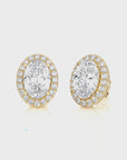 Elegant Escapades Halo Diamond Stud Earrings