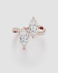 Reflecting Duo Diamond Ring