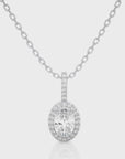 City Night Solitaire Halo Pendant