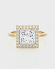 Exquisite Aura Halo Diamond Engagement Ring