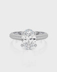 Moonlit Marvel Pave Diamond Engagement Ring