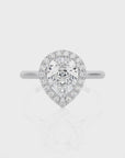 Exquisite Aura Halo Diamond Engagement Ring