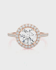 Celestial Mirage Halo Pave Diamond Engagement Ring