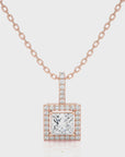 City Night Solitaire Halo Pendant