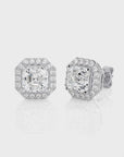 Elegant Escapades Halo Diamond Stud Earrings