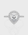 Celestial Mirage Halo Pave Diamond Engagement Ring