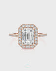 Celestial Mirage Halo Pave Diamond Engagement Ring