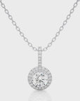 City Night Solitaire Halo Pendant