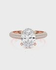 Moonlit Marvel Pave Diamond Engagement Ring