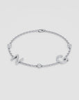 Double Initial Letters Bracelet