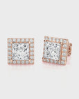 Elegant Escapades Halo Diamond Stud Earrings