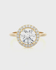 Exquisite Aura Halo Diamond Engagement Ring