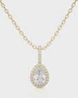 City Night Solitaire Halo Pendant
