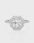 Celestial Mirage Halo Pave Diamond Engagement Ring