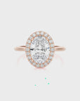 Exquisite Aura Halo Diamond Engagement Ring