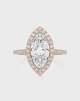 Celestial Mirage Halo Pave Diamond Engagement Ring