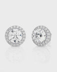Elegant Escapades Halo Diamond Stud Earrings