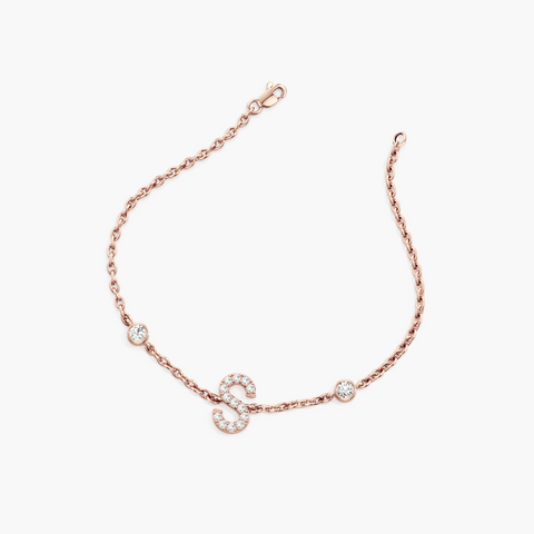 Bespoke Diamond Letter Bracelet