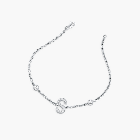 Bespoke Diamond Letter Bracelet