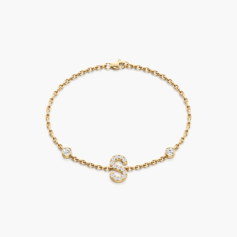 Bespoke Diamond Letter Bracelet