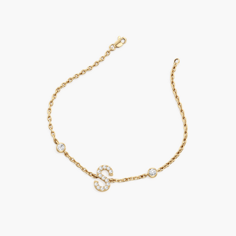 Bespoke Diamond Letter Bracelet