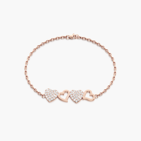 Forever Linked Hearts Bracelet