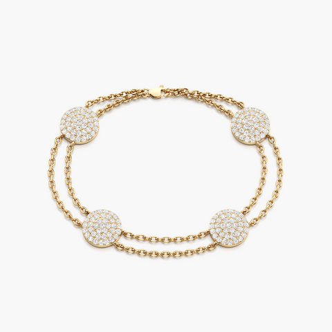 Diamond Disc Bracelet