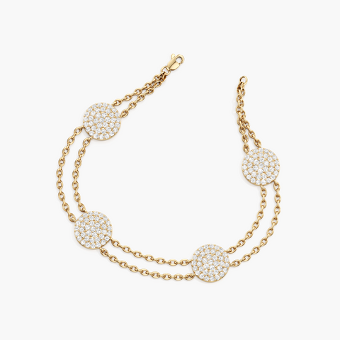 Diamond Disc Bracelet