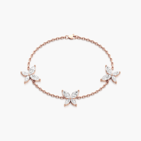 Blooming Butterfly Diamond Bracelet
