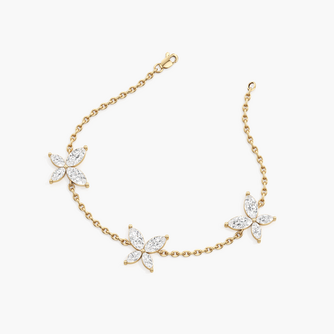 Blooming Butterfly Diamond Bracelet