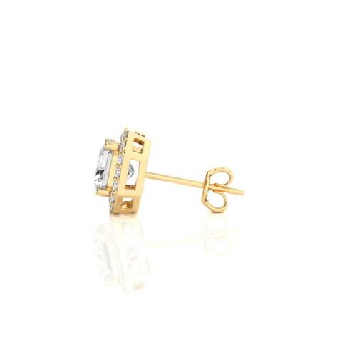 Elegant Escapades Halo Diamond Stud Earrings