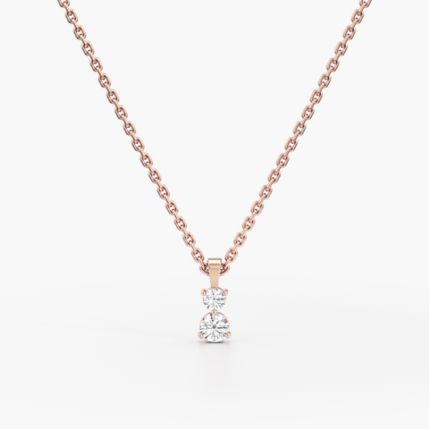 Twin Diamond Drop Pendant