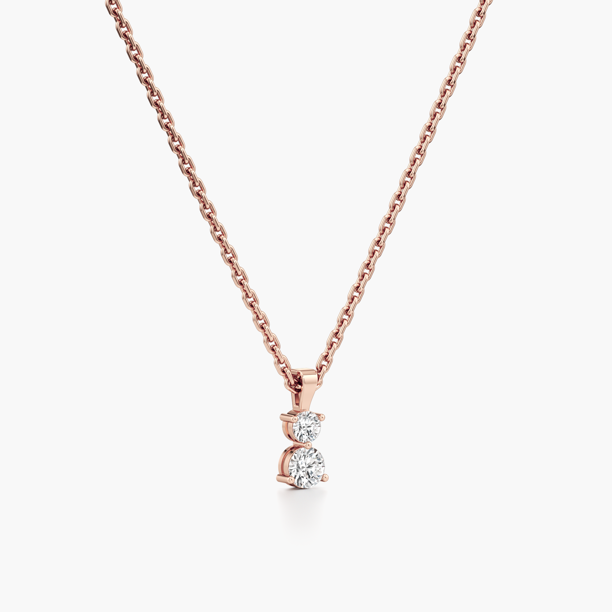 Twin Diamond Drop Pendant