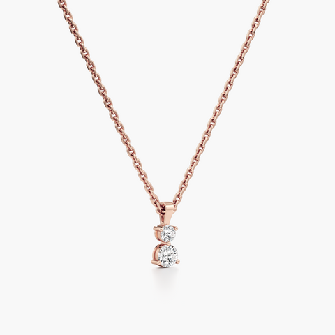 Twin Diamond Drop Pendant