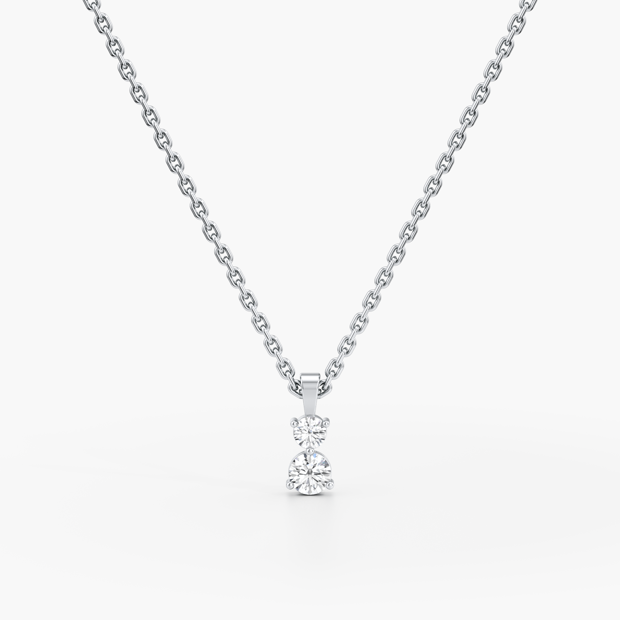 Twin Diamond Drop Pendant