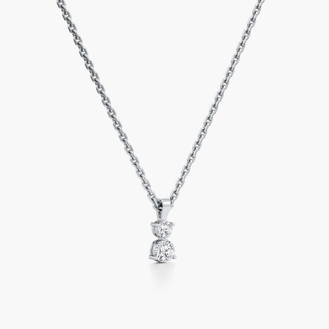 Twin Diamond Drop Pendant