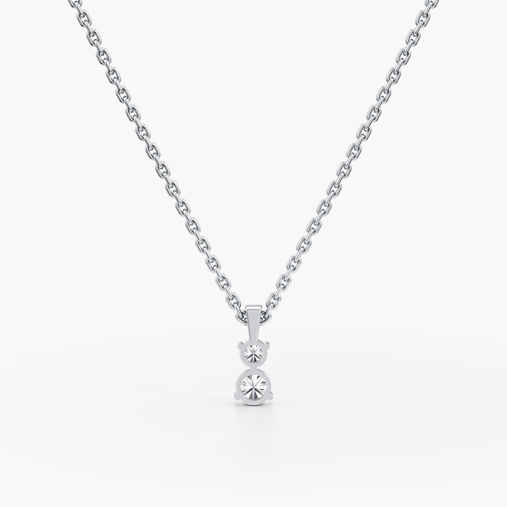 Twin Diamond Drop Pendant