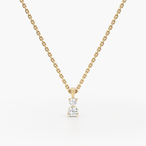 Twin Diamond Drop Pendant